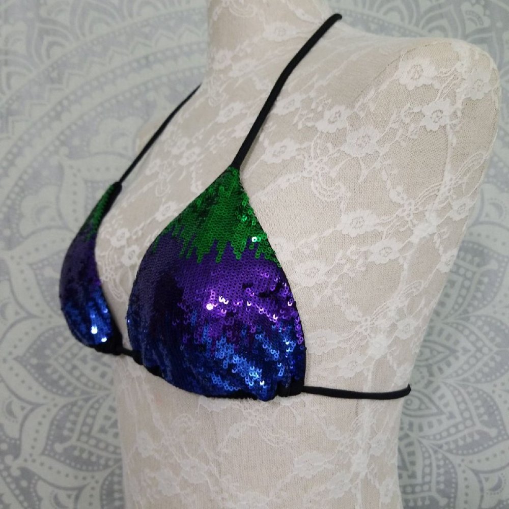 New Victoria's Secret Sequin Bikini Top M